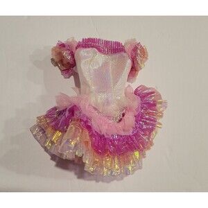 Celebration Cake Barbie Doll Tutu Dress 1999 Mattel Pink Iridescent FLAWS